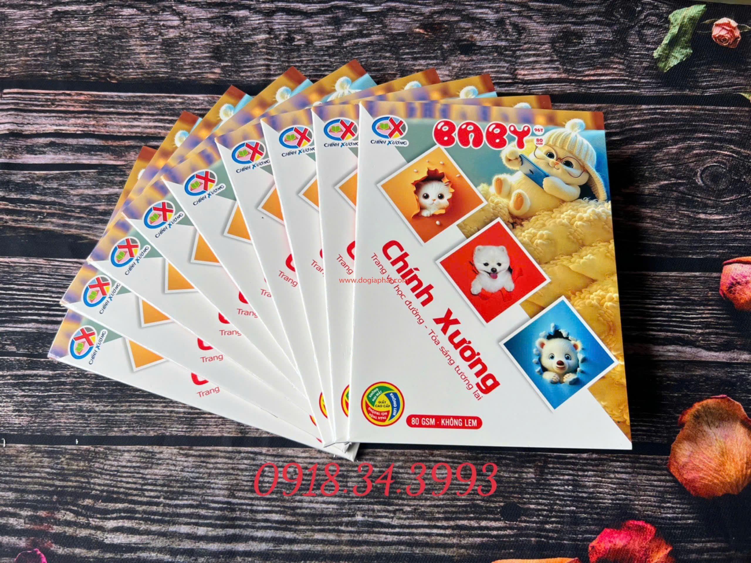 TẬP BABY CHÍNH XƯƠNG ĐL 80GSM 96 TRANG GIÁ SỈ 